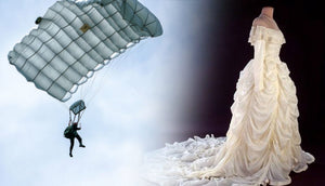 The Ultimate Upcycle: Wedding Gowns Made from Parachutes