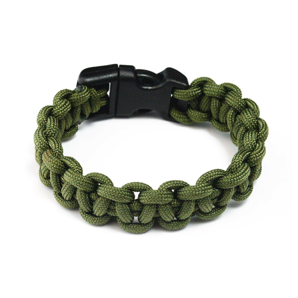 Bracelet Paracorde Knivesandtools fishtail wave, vert armée, dimension Bracelet Paracorde Knivesandtools fishtail wave, vert armée, dimension