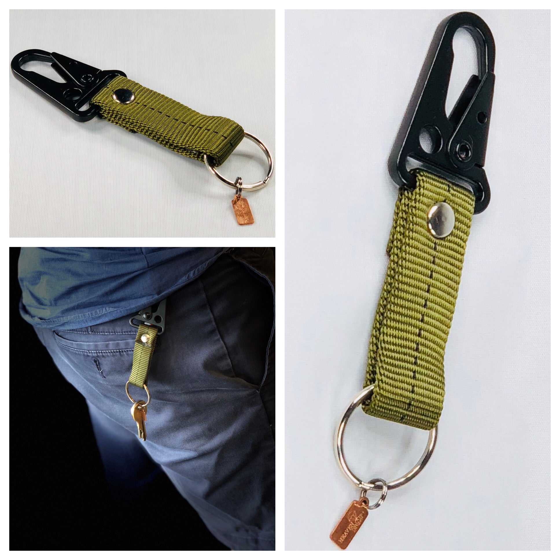 Parachute Strap Keychain w/ HK Clip